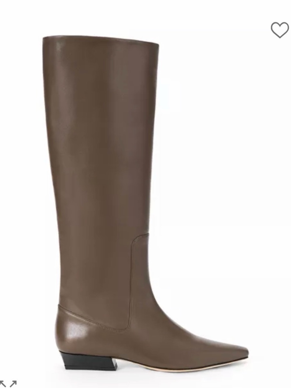 STAUD Wally Women's Over-The-Knee Pointed Leather Boots in brown NWT 37 1/2